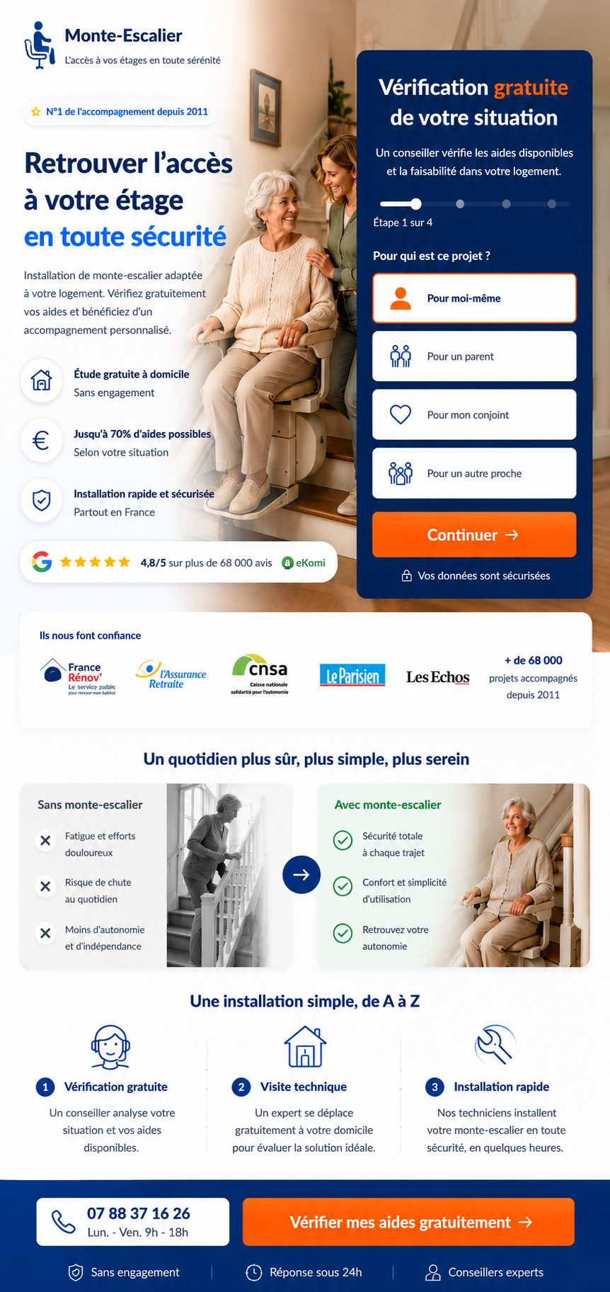 Campagne Senior Monte-escalier
