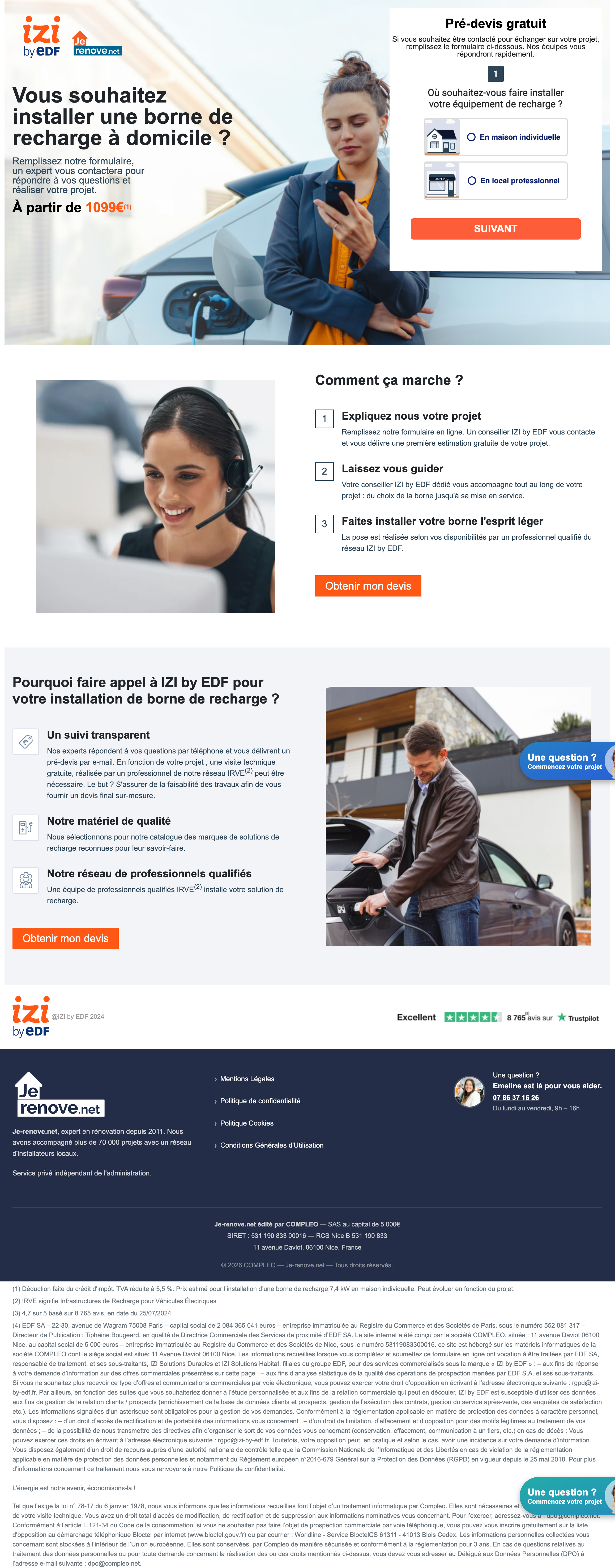Campagne Borne de recharge